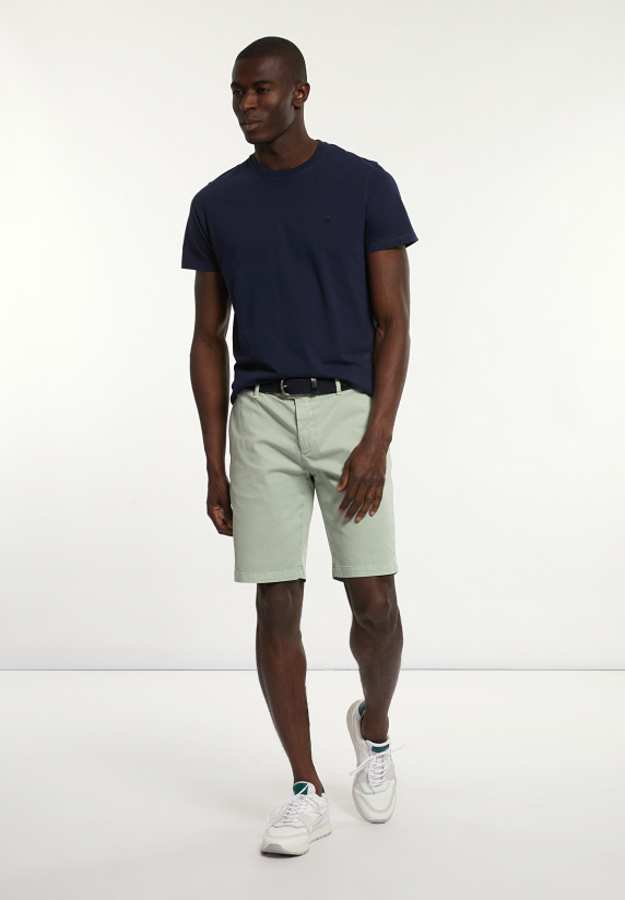 River Woods Katoenen Stretch Short Pistache