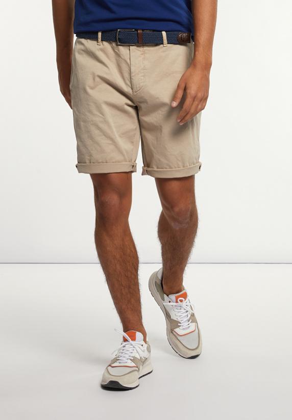 River Woods Katoenen Stretch Short Sand