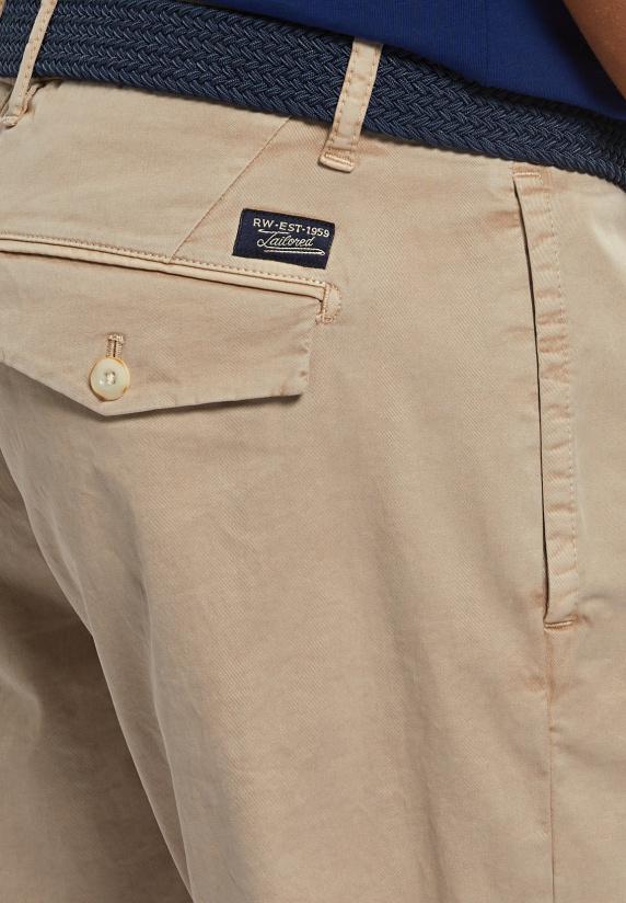 River Woods Katoenen Stretch Short Sand