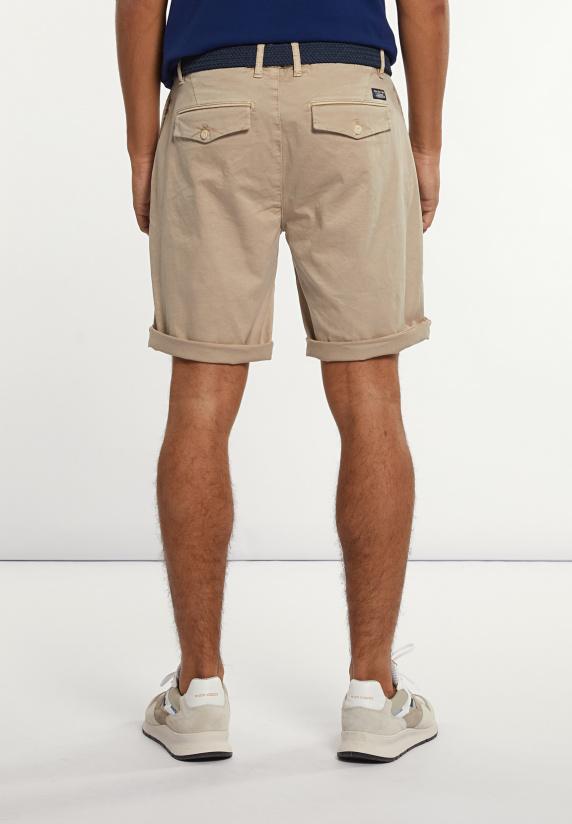 River Woods Katoenen Stretch Short Sand