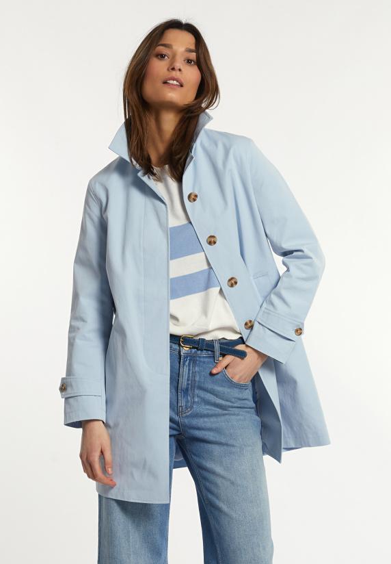 river woods Katoenen trenchcoat blauw
