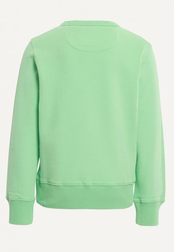 River Woods Katoenen Trui Ronde Hals Lime