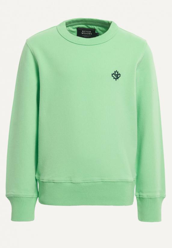 river woods Katoenen trui ronde hals lime