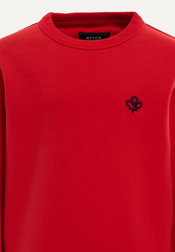 River Woods Katoenen Trui Ronde Hals Strawberry