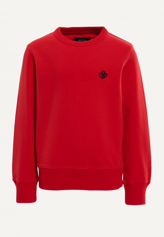 river woods Katoenen trui ronde hals strawberry