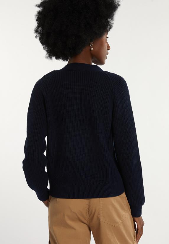 River Woods Katoenen V-hals Cardigan Navy