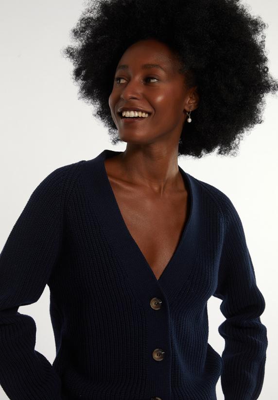 River Woods Katoenen V-hals Cardigan Navy
