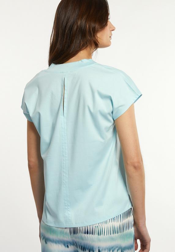 River Woods Katoenen V-hals T-shirt Blauw