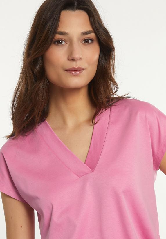 River Woods Katoenen V-hals T-shirt Roze