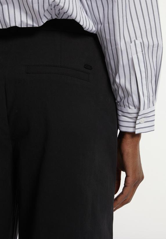 River Woods Katoenen Wijde Broek Zwart