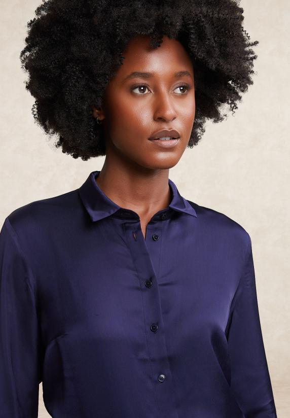 River Woods Klassieke Blouse Navy