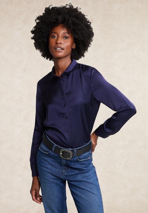 River Woods Klassieke Blouse Navy