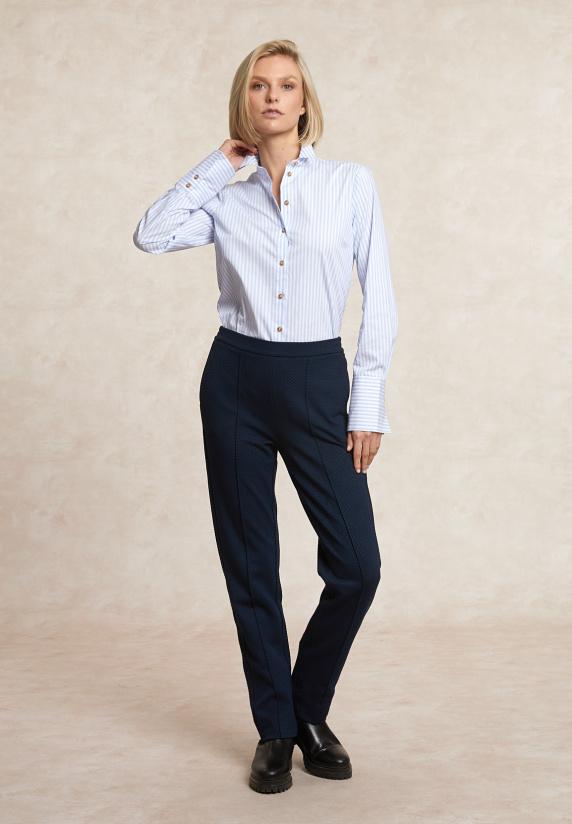 river woods Klassieke broek visgraat patroon blauw