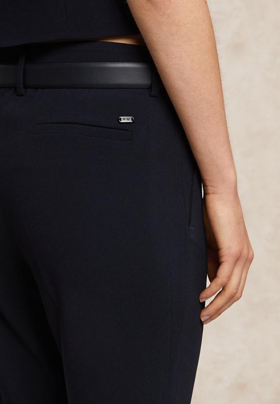 River Woods Klassieke Crêpe Broek Navy