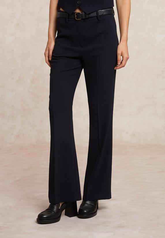 River Woods Klassieke Crêpe Broek Navy