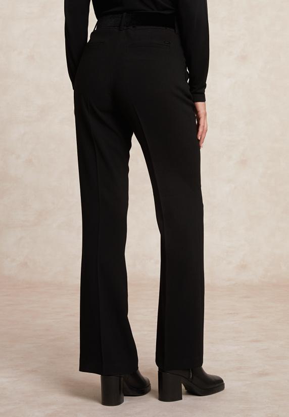 River Woods Klassieke Crêpe Broek Zwart