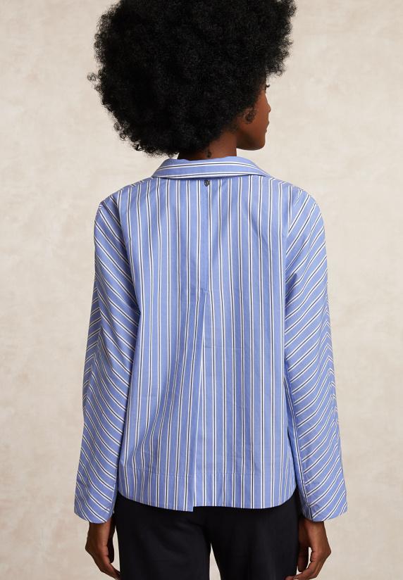 River Woods Klassieke Gestreepte Blouse Blauw/wit