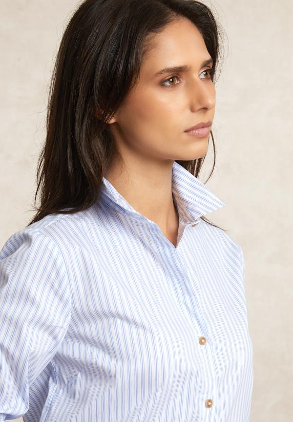 River Woods Klassieke Gestreepte Blouse Blauw/wit