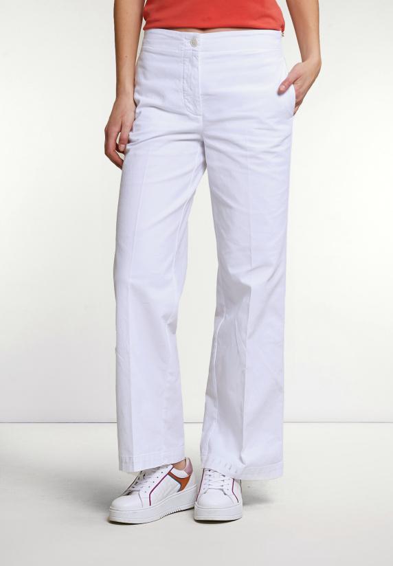 River Woods Klassieke Lange Stretch Broek Wit