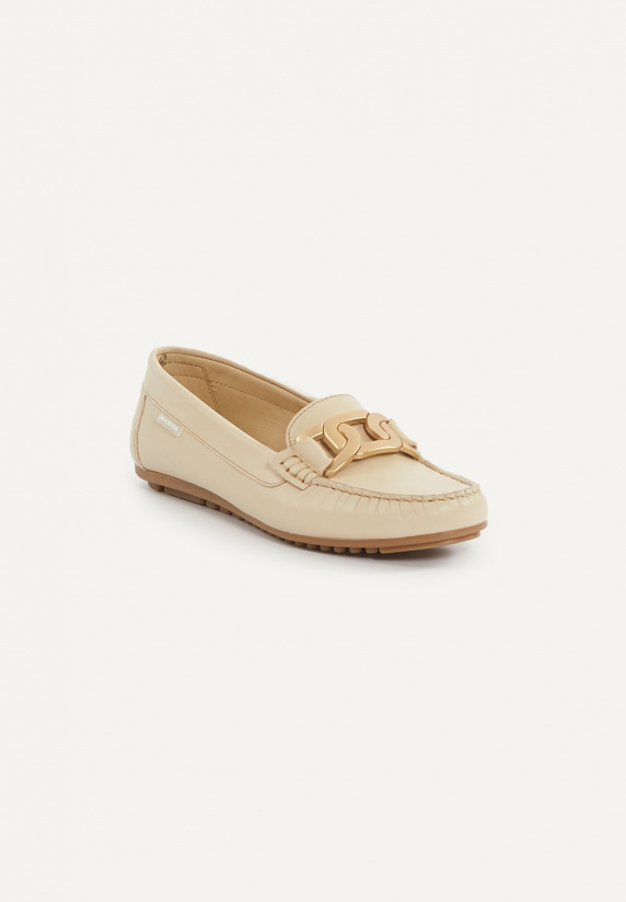 River Woods Klassieke Lederen Loafers Beige