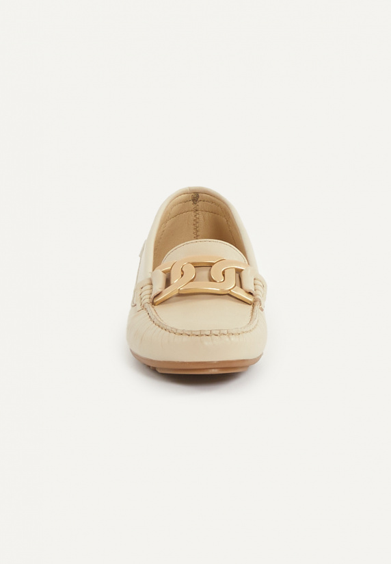 River Woods Klassieke Lederen Loafers Beige