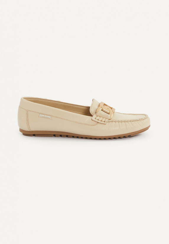 river woods Klassieke lederen loafers beige