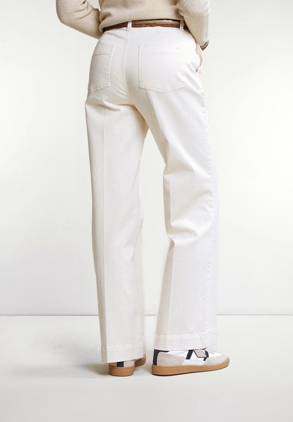 River Woods Klassieke Stretch Broek Ecru