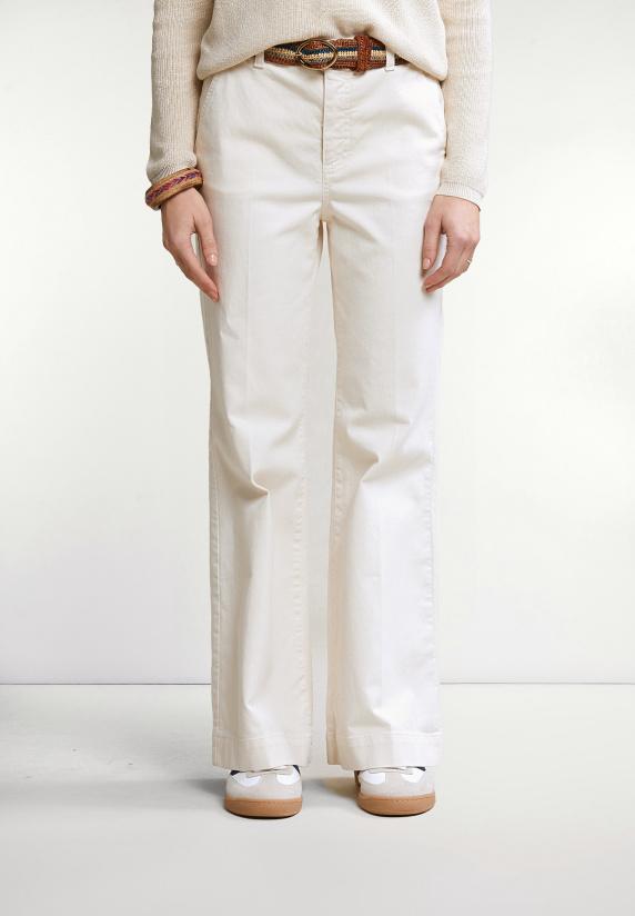 River Woods Klassieke Stretch Broek Ecru