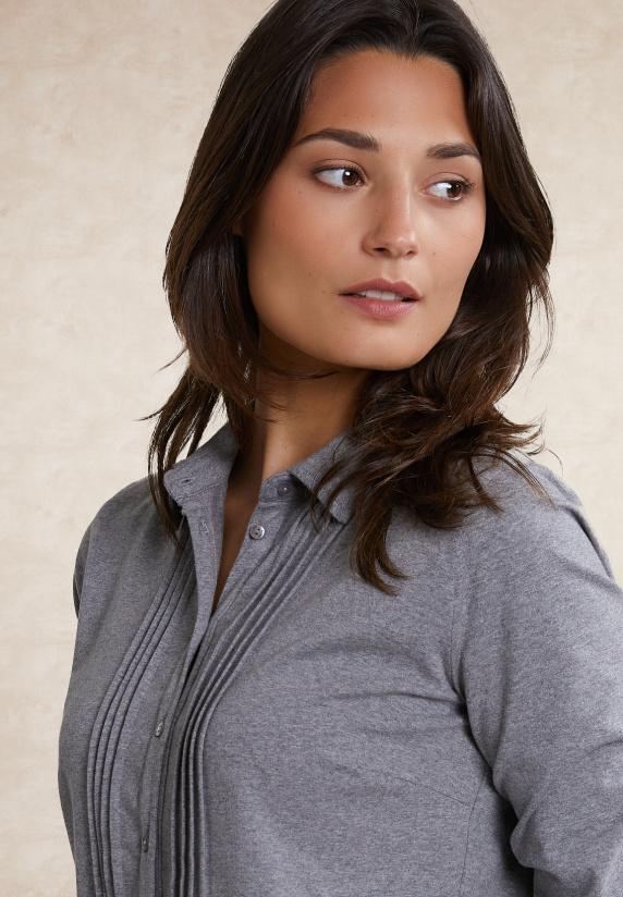 River Woods Klassieke T-shirt Lange Mouwen Grijs