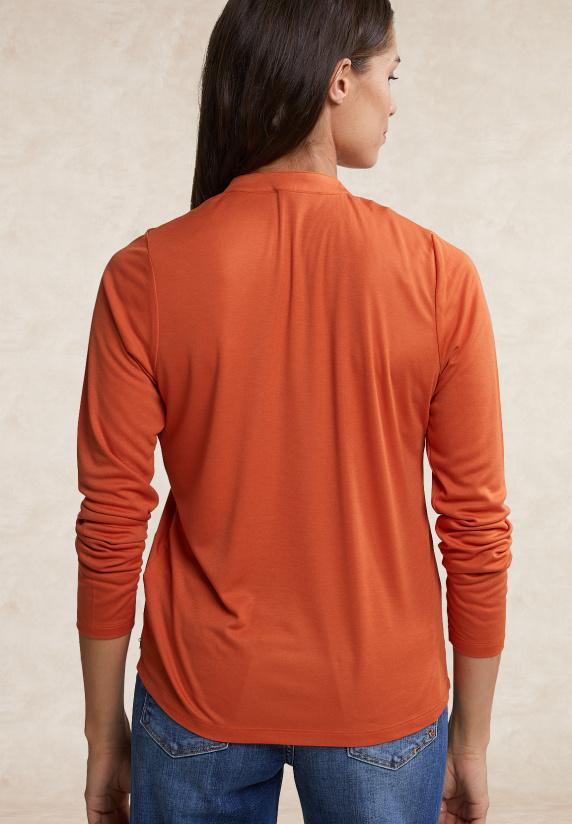 River Woods Klassieke T-shirt Lange Mouwen Oranje