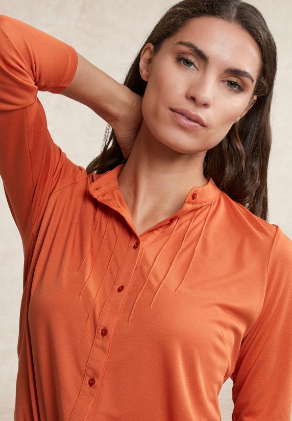 River Woods Klassieke T-shirt Lange Mouwen Oranje