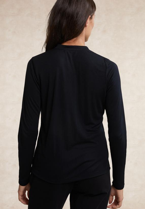 River Woods Klassieke T-shirt Lange Mouwen Zwart