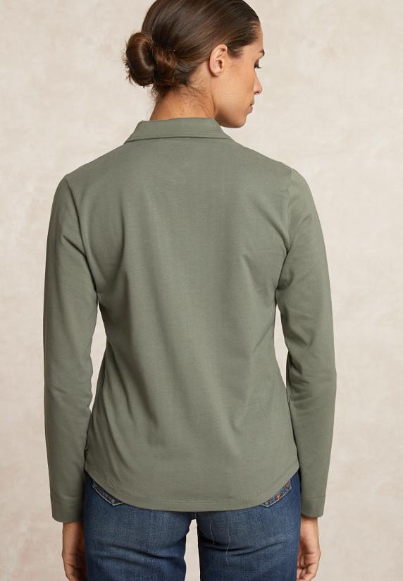 River Woods Klassieke T-shirt Met Plooien Kaki