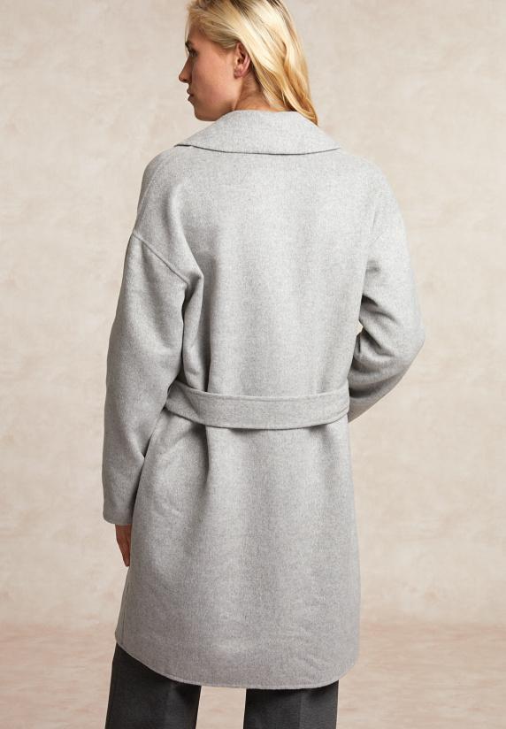 River Woods Klassieke Wollen Mantel Grijs