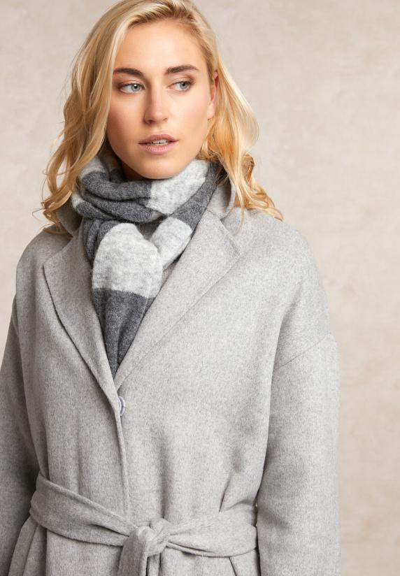 River Woods Klassieke Wollen Mantel Grijs