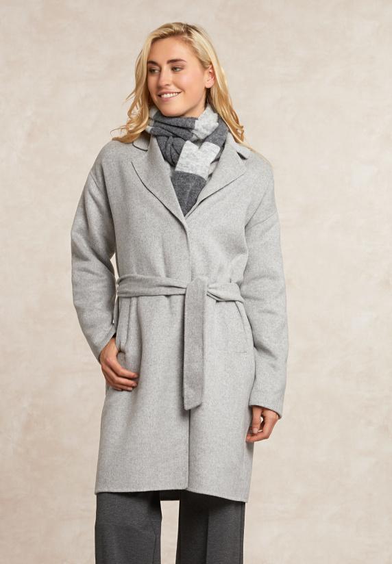 River Woods Klassieke Wollen Mantel Grijs