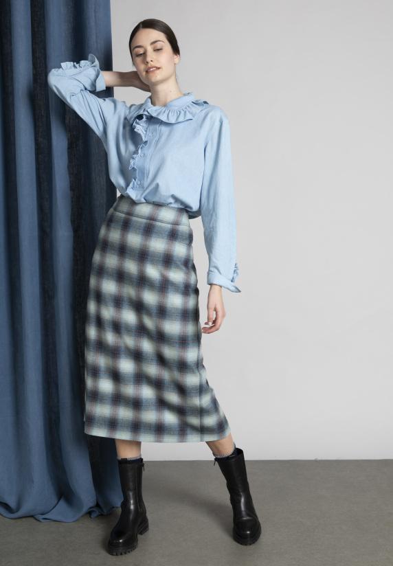 river woods Kokerrok in blauw