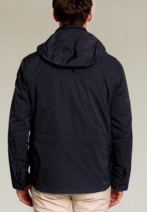 River Woods Korte Jas Opgestikte Zakken Navy