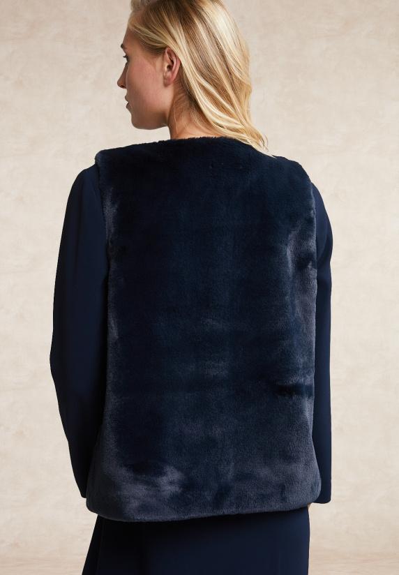 River Woods Korte Mouwloze Mantel Navy