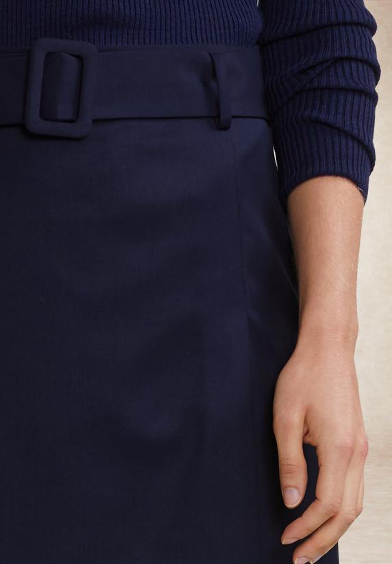 River Woods Korte Rok Met Riem Navy