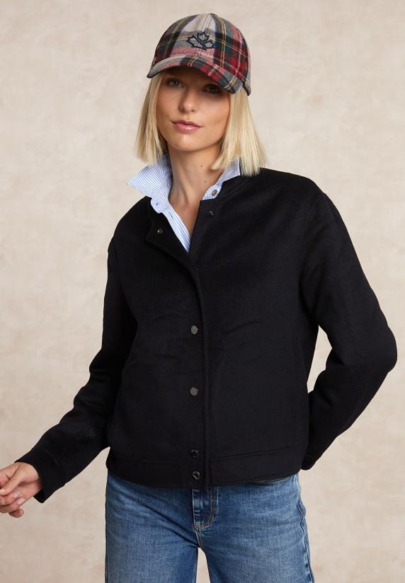 River Woods Korte Wollen Bomberjack Navy