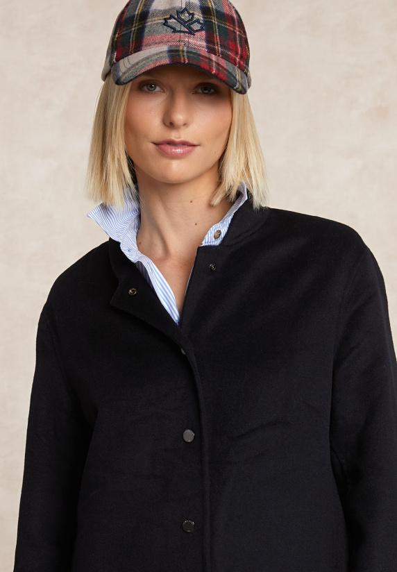 River Woods Korte Wollen Bomberjack Navy