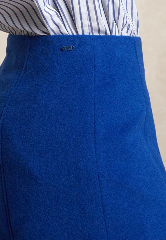 River Woods Korte Wollen Rok Blauw