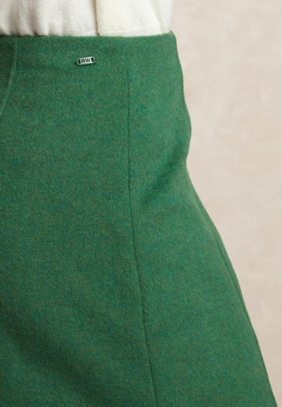 River Woods Korte Wollen Rok Groen
