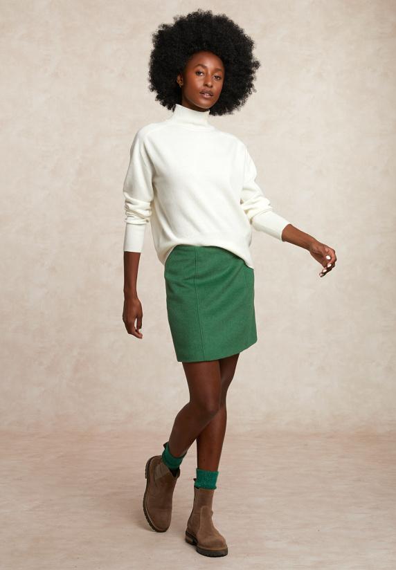 river woods Korte wollen rok groen