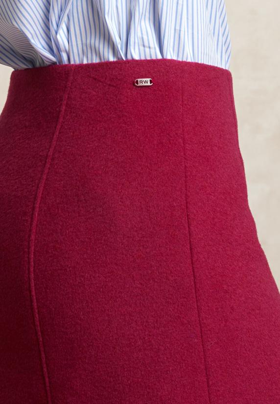 River Woods Korte Wollen Rok Magenta