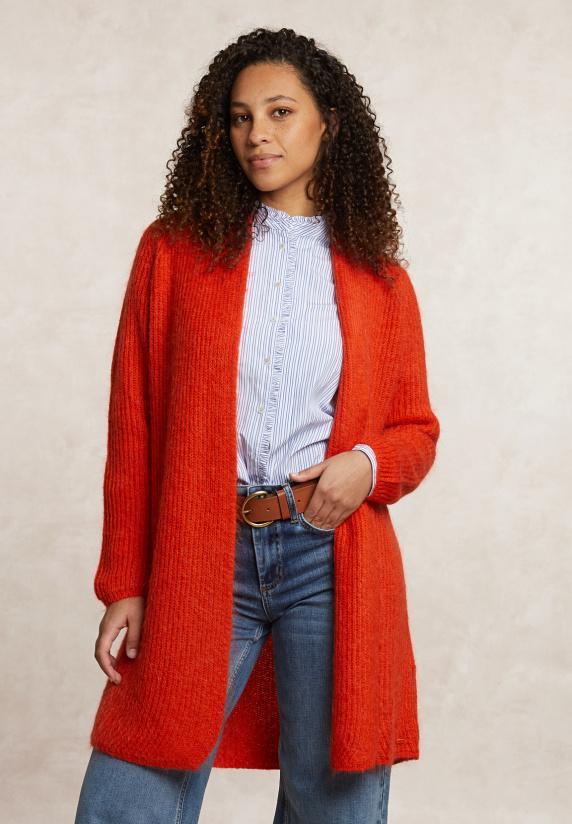 River Woods Lange Cardigan Lange Mouwen Oranje