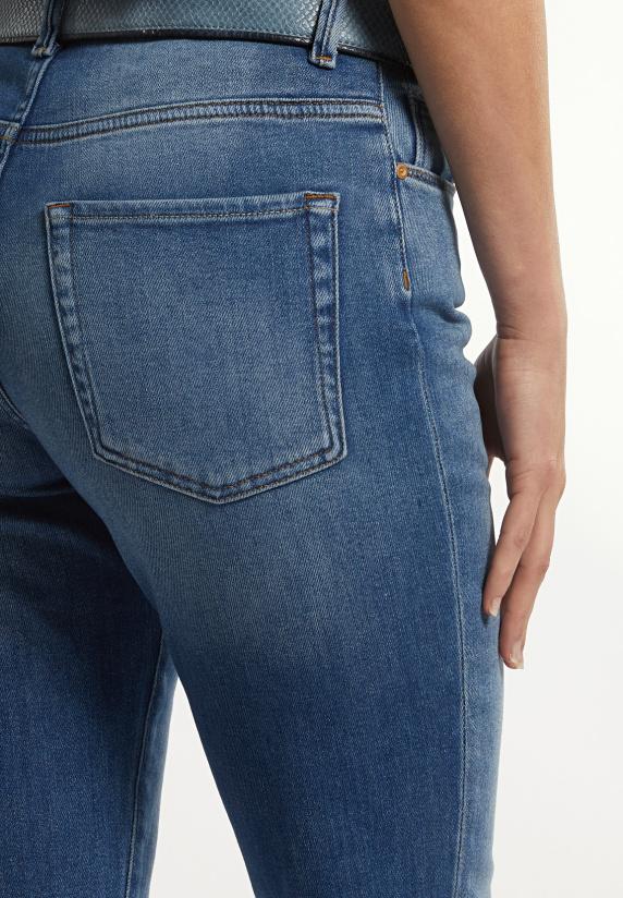 River Woods Lange Flared Jeansbroek Blauw