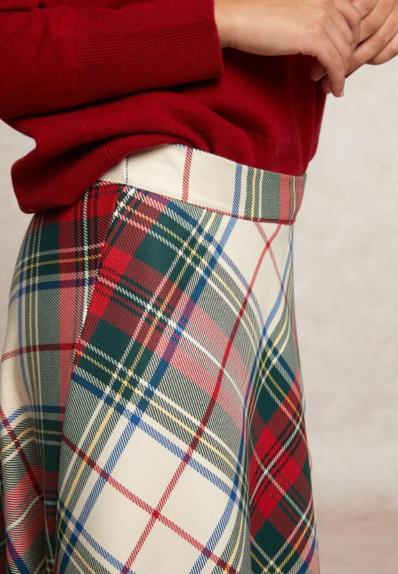 River Woods Lange Geruite Rok Multi