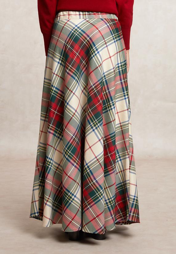 River Woods Lange Geruite Rok Multi